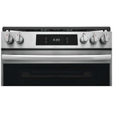 Frigidaire Gallery GCFG3070BF Gas Range, 6 cu. ft. Capacity, 30 inch Exterior Width, Self Clean, Convection, 5 Burners, Storage Drawer, Air Fry & Air Sous Vide, 18,000 BTU Highest Burner, Smudge-Proof® Stainless Steel colour