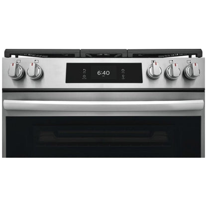 Frigidaire Gallery GCFG3070BF 30" Gas Range 6 Cu. Ft 18K BTU Pizza Bake