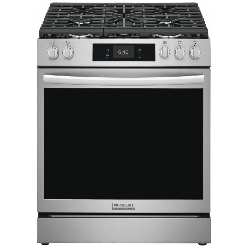 Frigidaire Gallery GCFG3070BF 30" Gas Range 6 Cu. Ft 18K BTU Pizza Bake