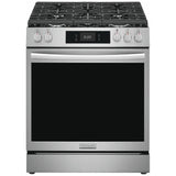 Frigidaire Gallery GCFG3070BF Gas Range, 6 cu. ft. Capacity, 30 inch Exterior Width, Self Clean, Convection, 5 Burners, Storage Drawer, Air Fry & Air Sous Vide, 18,000 BTU Highest Burner, Smudge-Proof® Stainless Steel colour