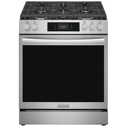 Frigidaire Gallery GCFG3070BF 30" Gas Range 6 Cu. Ft 18K BTU Pizza Bake