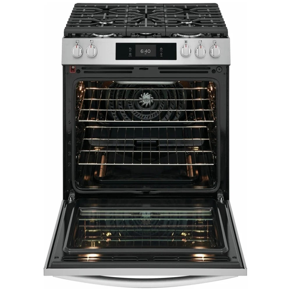 Frigidaire Gallery GCFG3070BF 30英寸燃气灶 6立方英尺 18K BTU 披萨烘烤