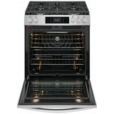 Frigidaire Gallery GCFG3070BF Gas Range, 6 cu. ft. Capacity, 30 inch Exterior Width, Self Clean, Convection, 5 Burners, Storage Drawer, Air Fry & Air Sous Vide, 18,000 BTU Highest Burner, Smudge-Proof® Stainless Steel colour