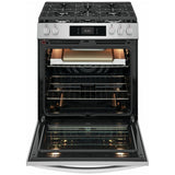 Frigidaire Gallery GCFG3070BF Gas Range, 6 cu. ft. Capacity, 30 inch Exterior Width, Self Clean, Convection, 5 Burners, Storage Drawer, Air Fry & Air Sous Vide, 18,000 BTU Highest Burner, Smudge-Proof® Stainless Steel colour
