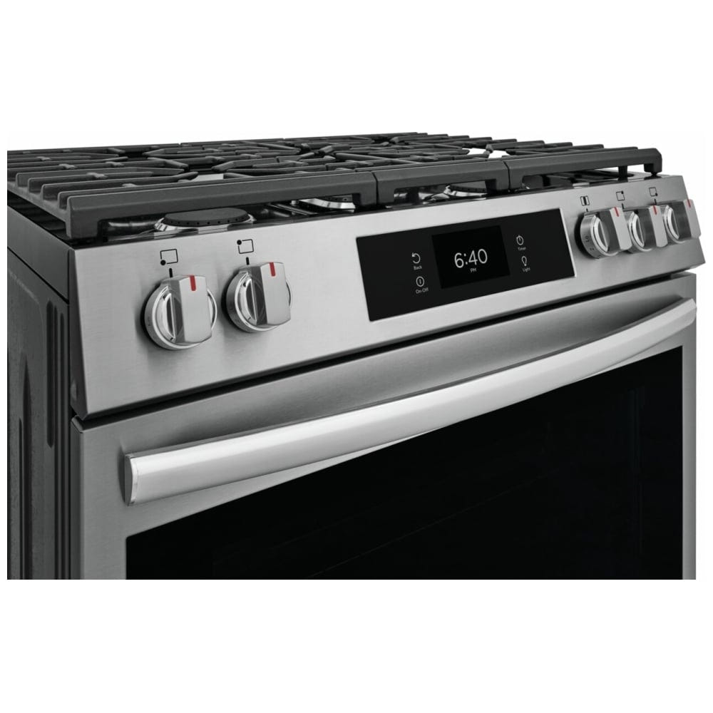 Frigidaire Gallery GCFG3070BF 30" Gas Range 6 Cu. Ft 18K BTU Pizza Bake