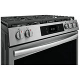 Frigidaire Gallery GCFG3070BF Gas Range, 6 cu. ft. Capacity, 30 inch Exterior Width, Self Clean, Convection, 5 Burners, Storage Drawer, Air Fry & Air Sous Vide, 18,000 BTU Highest Burner, Smudge-Proof® Stainless Steel colour