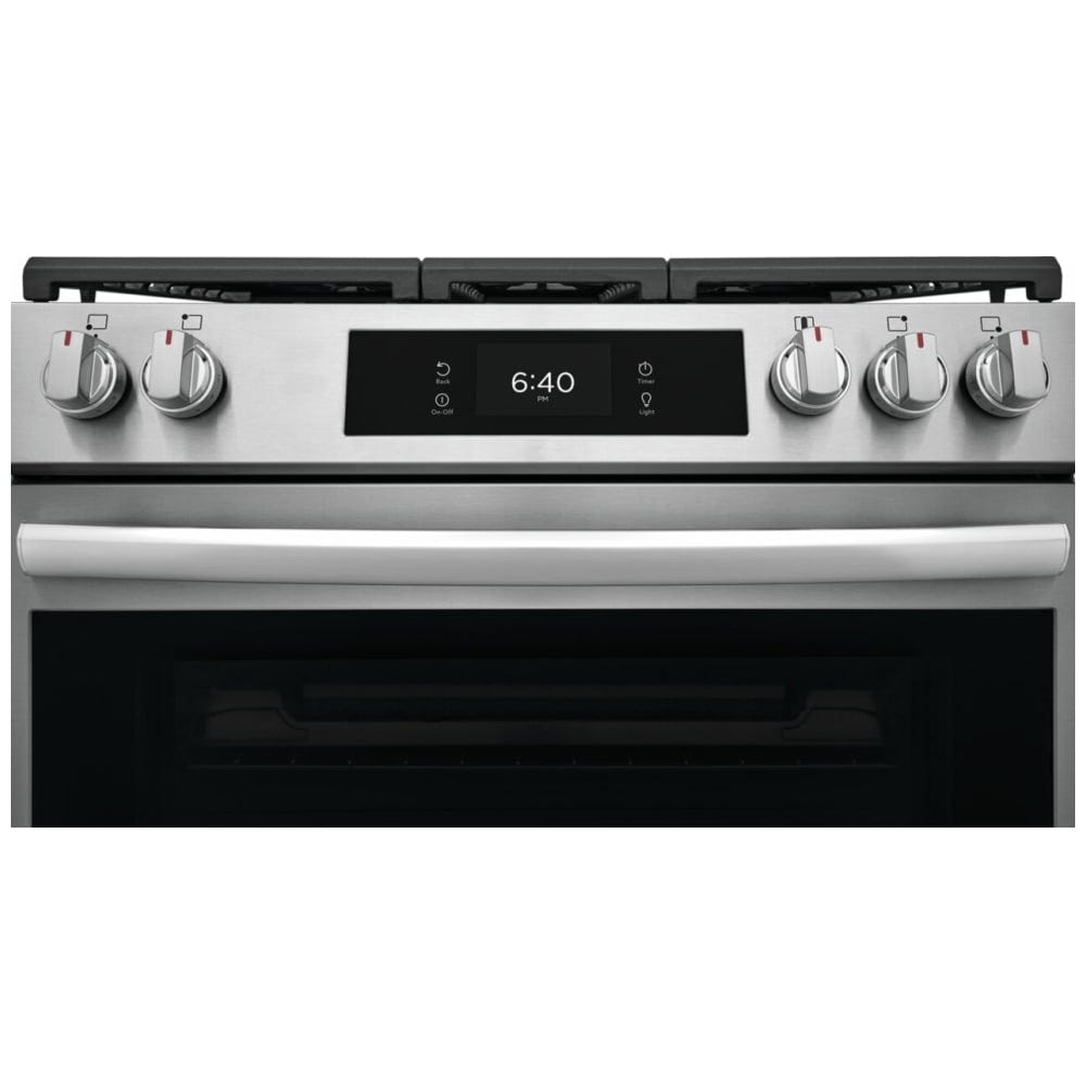 Frigidaire Gallery GCFG3070BF 30" Gas Range 6 Cu. Ft 18K BTU Pizza Bake