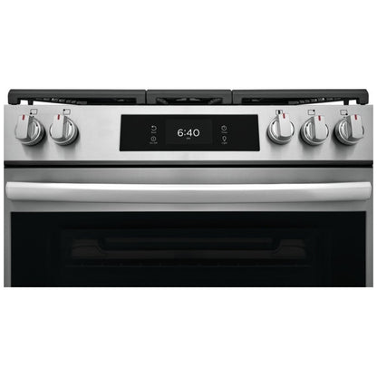 Frigidaire Gallery GCFG3070BF 30" Gas Range 6 Cu. Ft 18K BTU Pizza Bake
