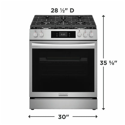 Frigidaire Gallery GCFG3070BF 30英寸燃气灶 6立方英尺 18K BTU 披萨烘烤
