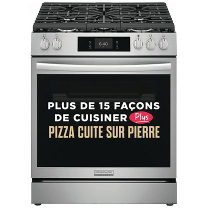 Frigidaire Gallery GCFG3070BF 30" Gas Range 6 Cu. Ft 18K BTU Pizza Bake