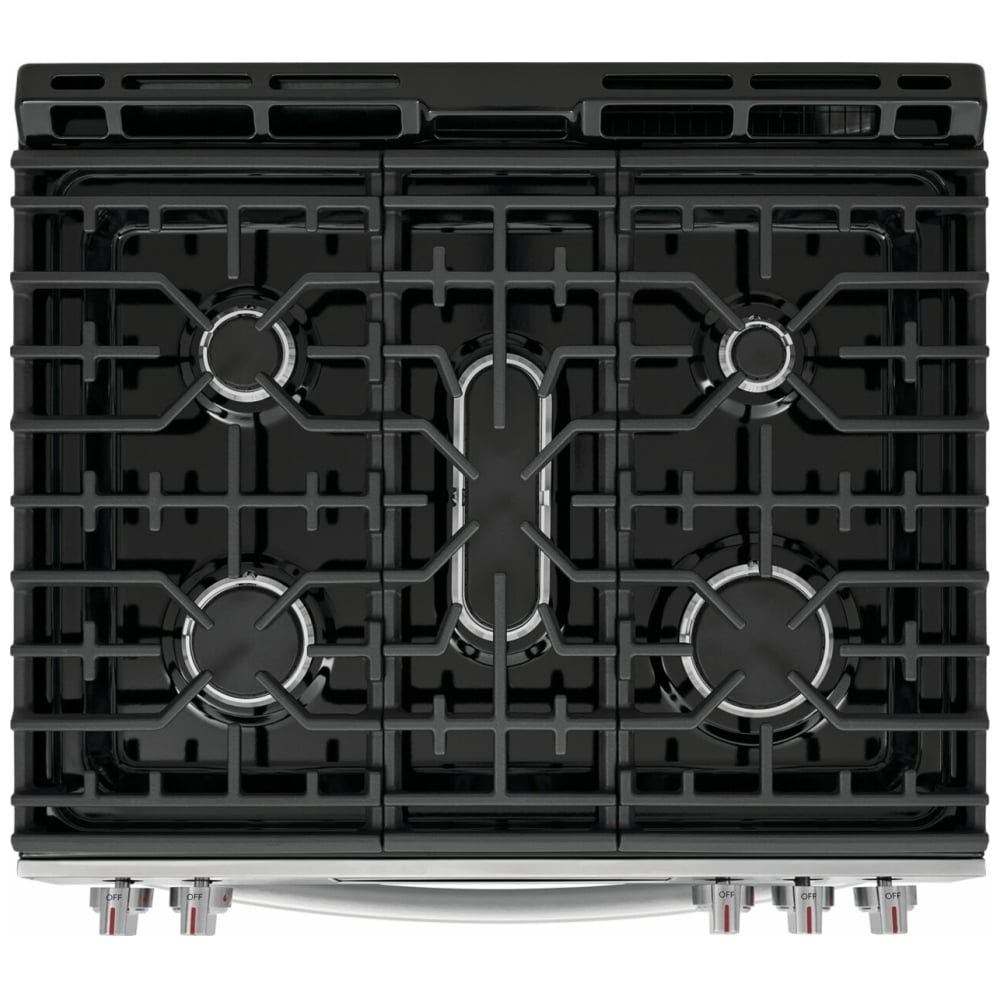 Frigidaire Gallery GCFG3070BF 30" Gas Range 6 Cu. Ft 18K BTU Pizza Bake