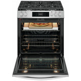 Frigidaire Gallery GCFG3070BF Gas Range, 6 cu. ft. Capacity, 30 inch Exterior Width, Self Clean, Convection, 5 Burners, Storage Drawer, Air Fry & Air Sous Vide, 18,000 BTU Highest Burner, Smudge-Proof® Stainless Steel colour