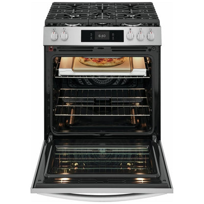 Frigidaire Gallery GCFG3070BF 30" Gas Range 6 Cu. Ft 18K BTU Pizza Bake