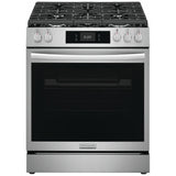 Frigidaire Gallery GCFG3070BF Gas Range, 6 cu. ft. Capacity, 30 inch Exterior Width, Self Clean, Convection, 5 Burners, Storage Drawer, Air Fry & Air Sous Vide, 18,000 BTU Highest Burner, Smudge-Proof® Stainless Steel colour