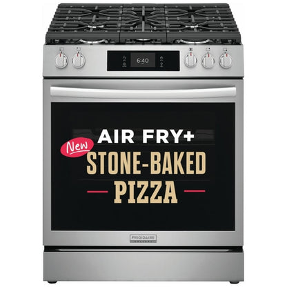 Frigidaire Gallery GCFG3070BF 30" Gas Range 6 Cu. Ft 18K BTU Pizza Bake