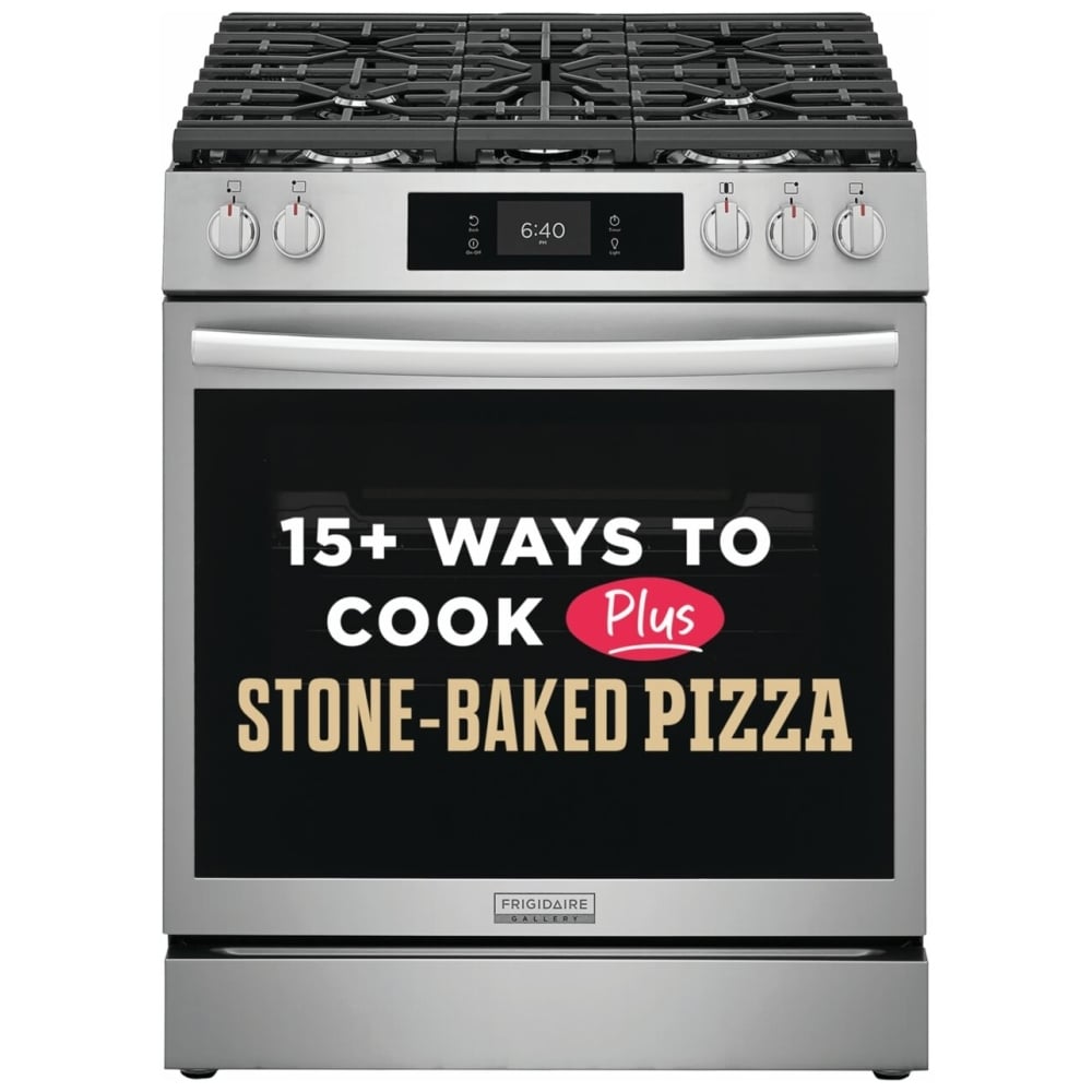 Frigidaire Gallery GCFG3070BF 30" Gas Range 6 Cu. Ft 18K BTU Pizza Bake