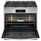 Frigidaire Gallery GCFG3661AF Gas Range, 4.6 cu. ft. Capacity, 36 inch Exterior Width, Self Clean, Convection, 6 Burners, Yes, 18,000 BTU Highest Burner, Stainless Steel colour