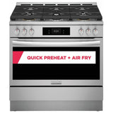 Frigidaire Gallery GCFG3661AF Gas Range, 4.6 cu. ft. Capacity, 36 inch Exterior Width, Self Clean, Convection, 6 Burners, Yes, 18,000 BTU Highest Burner, Stainless Steel colour