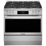 Frigidaire Gallery GCFG3661AF Gas Range, 4.6 cu. ft. Capacity, 36 inch Exterior Width, Self Clean, Convection, 6 Burners, Yes, 18,000 BTU Highest Burner, Stainless Steel colour