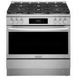 Frigidaire Gallery GCFG3661AF Gas Range, 4.6 cu. ft. Capacity, 36 inch Exterior Width, Self Clean, Convection, 6 Burners, Yes, 18,000 BTU Highest Burner, Stainless Steel colour