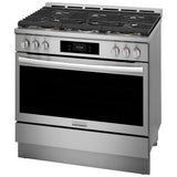 Frigidaire Gallery GCFG3661AF Gas Range, 4.6 cu. ft. Capacity, 36 inch Exterior Width, Self Clean, Convection, 6 Burners, Yes, 18,000 BTU Highest Burner, Stainless Steel colour