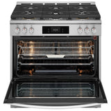 Frigidaire Gallery GCFG3661AF Gas Range, 4.6 cu. ft. Capacity, 36 inch Exterior Width, Self Clean, Convection, 6 Burners, Yes, 18,000 BTU Highest Burner, Stainless Steel colour