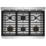 Frigidaire Gallery GCFG3661AF Gas Range, 4.6 cu. ft. Capacity, 36 inch Exterior Width, Self Clean, Convection, 6 Burners, Yes, 18,000 BTU Highest Burner, Stainless Steel colour