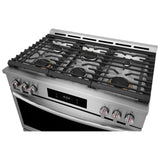 Frigidaire Gallery GCFG3661AF Gas Range, 4.6 cu. ft. Capacity, 36 inch Exterior Width, Self Clean, Convection, 6 Burners, Yes, 18,000 BTU Highest Burner, Stainless Steel colour