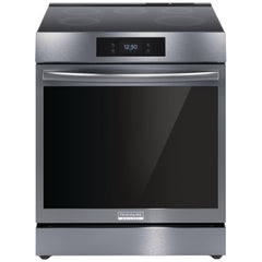 Frigidaire Gallery GCFI306CBD Induction Range, 6.2 cu. ft. Capacity, 30 inch Exterior Width, Convection, 5 Burners, Storage Drawer, Yes, Self Clean, 3,600 W Highest Element, Black Stainless Steel colour