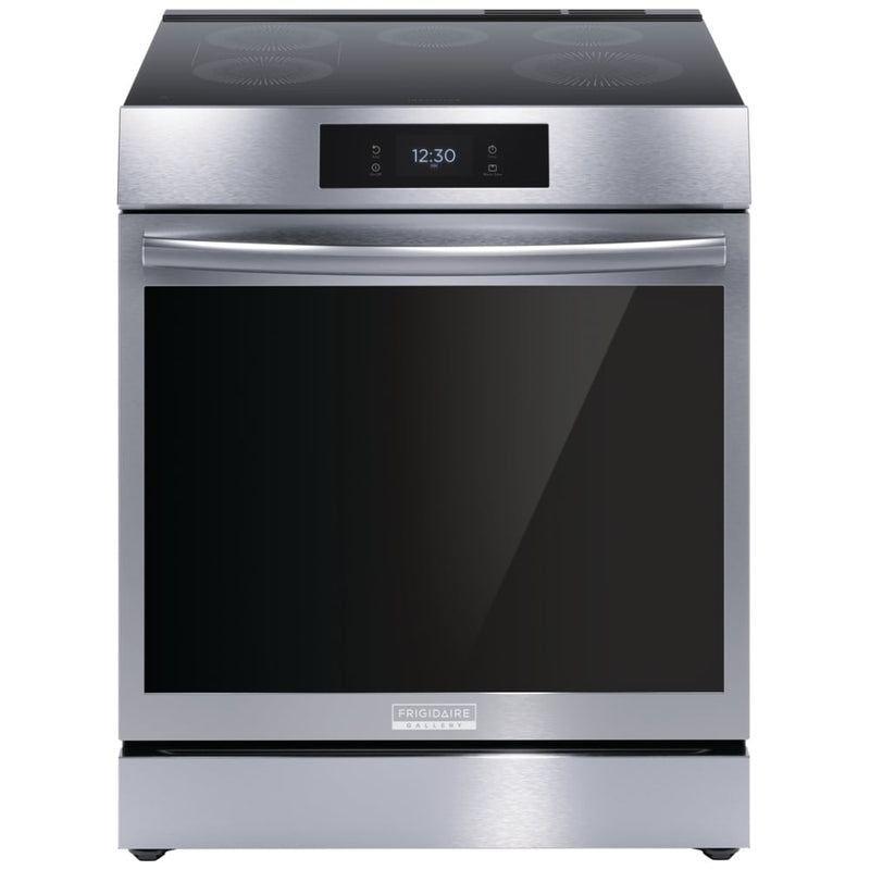Frigidaire Gallery GCFI306CBF Induction Range, 6.2 cu. ft. Capacity, 30 inch Exterior Width, Convection, 5 Burners, Storage Drawer, Yes, Self Clean, 3,600 W Highest Element, Stainless Steel colour