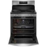 Frigidaire GCREC059BF Electric Range, 5.3 cu. ft. Capacity, 30 inch Exterior Width, True Convection, 5 Burners, Storage Drawer, & , Steam Clean, 4,000 W Highest Element, Stainless Steel colour, EvenTemp® Burner, Extra Wide Store-More™ Drawer