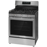Frigidaire GCRG3059BF Gas Range, 5.1 cu. ft. Capacity, 30 inch Exterior Width, Steam Clean, True Convection, 5 Burners, Storage Drawer, & , 18,000 BTU Highest Burner, Stainless Steel colour, Extra Wide Store-More™ Drawer, ReadyCook™ Air Fry Tray