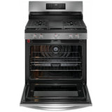 Frigidaire Gallery GCRG3060BD Gas Range, 5.1 cu. ft. Capacity, 30 inch Exterior Width, Self Clean, Convection, 5 Burners, Storage Drawer, Yes, 18,000 BTU Highest Burner, Black Stainless Steel colour