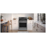 Frigidaire Gallery GCRG3060BD Gas Range, 5.1 cu. ft. Capacity, 30 inch Exterior Width, Self Clean, Convection, 5 Burners, Storage Drawer, Yes, 18,000 BTU Highest Burner, Black Stainless Steel colour