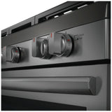 Frigidaire Gallery GCRG3060BD Gas Range, 5.1 cu. ft. Capacity, 30 inch Exterior Width, Self Clean, Convection, 5 Burners, Storage Drawer, Yes, 18,000 BTU Highest Burner, Black Stainless Steel colour