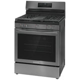 Frigidaire Gallery GCRG3060BD Gas Range, 5.1 cu. ft. Capacity, 30 inch Exterior Width, Self Clean, Convection, 5 Burners, Storage Drawer, Yes, 18,000 BTU Highest Burner, Black Stainless Steel colour