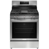 Frigidaire Gallery GCRG3060BF Gas Range, 5.1 cu. ft. Capacity, 30 inch Exterior Width, Self Clean, Convection, 5 Burners, Storage Drawer, Yes, 18,000 BTU Highest Burner, Stainless Steel colour
