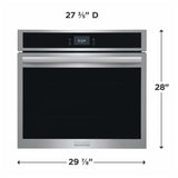 Frigidaire Gallery GCWS3070AF Single Wall Oven, 30 inch Exterior Width, Convection, Self Clean, 5.3 cu. ft. Capacity, Temperature Probe, Air Fry, Stainless Steel colour
