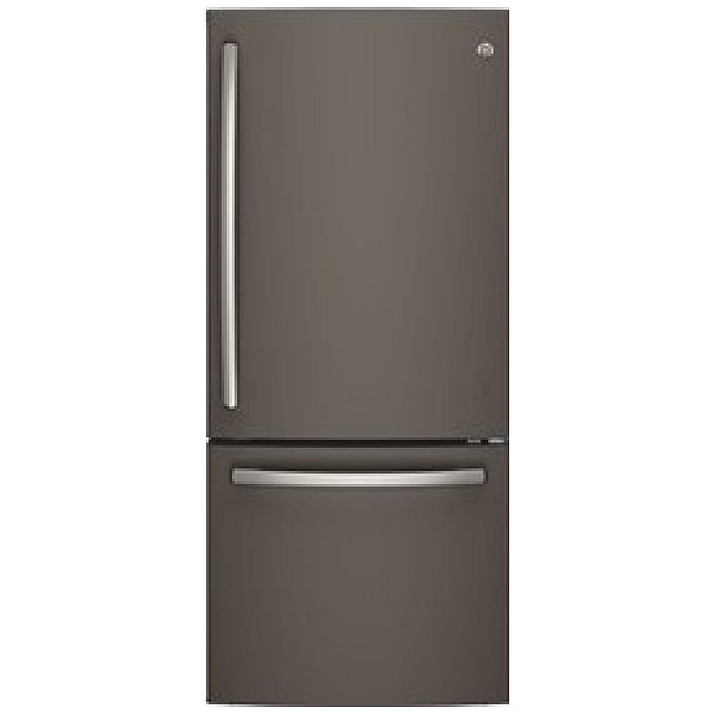 GE GDE21DMKES Bottom Freezer Refrigerator, 30 inch Width, ENERGY STAR Certified, 20.9 cu. ft. Capacity, Slate colour