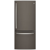 GE GDE21DMKES Bottom Freezer Refrigerator, 30 inch Width, ENERGY STAR Certified, 20.9 cu. ft. Capacity, Slate colour