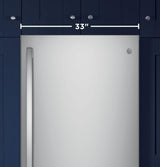 GE GDE25EYKFS Bottom Freezer Refrigerator, 33 inch Width, Ice Dispenser (Freezer Located), ENERGY STAR Certified, 24.8 cu. ft. Capacity, Fingerprint Resistant Stainless Steel colour