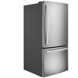 GE GDE25EYKFS Bottom Freezer Refrigerator, 33 inch Width, Ice Dispenser (Freezer Located), ENERGY STAR Certified, 24.8 cu. ft. Capacity, Fingerprint Resistant Stainless Steel colour