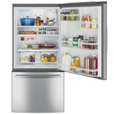 GE GDE25EYKFS Bottom Freezer Refrigerator, 33 inch Width, Ice Dispenser (Freezer Located), ENERGY STAR Certified, 24.8 cu. ft. Capacity, Fingerprint Resistant Stainless Steel colour