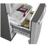 GE GDE25EYKFS Bottom Freezer Refrigerator, 33 inch Width, Ice Dispenser (Freezer Located), ENERGY STAR Certified, 24.8 cu. ft. Capacity, Fingerprint Resistant Stainless Steel colour