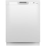 GE GDF510PGRWW Dishwasher, 24 inch Exterior Width, 59 dB Decibel Level, Full Console, Plastic Interior, 4 Wash Cycles, 14 Capacity (Place Settings), Hard Food Disposal, 2 Loading Racks, White colour