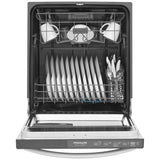 Frigidaire Gallery GDHH4527AF Dishwasher, 24 inch Exterior Width, 51 dB Decibel Level, Fully Integrated, Stainless Interior, 4 Wash Cycles, 14 Capacity (Place Settings), Hard Food Disposal, 2 Loading Racks, Stainless Steel colour