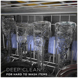 GE GDP630PYRFS Dishwasher, 24 inch Exterior Width, 50 dB Decibel Level, Fully Integrated, Plastic Interior, 5 Wash Cycles, Hard Food Disposal, 3 Loading Racks, Stainless Steel colour