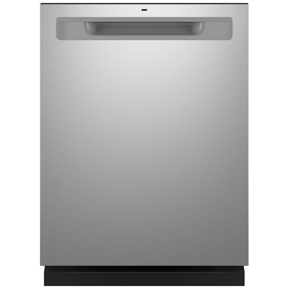 GE GDP630PYRFS Dishwasher, 24 inch Exterior Width, 50 dB Decibel Level, Fully Integrated, Plastic Interior, 5 Wash Cycles, Hard Food Disposal, 3 Loading Racks, Stainless Steel colour