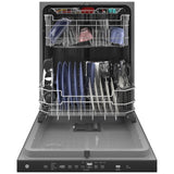 GE GDP630PYRFS Dishwasher, 24 inch Exterior Width, 50 dB Decibel Level, Fully Integrated, Plastic Interior, 5 Wash Cycles, Hard Food Disposal, 3 Loading Racks, Stainless Steel colour