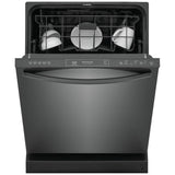 Frigidaire Gallery GDPH4515AD Dishwasher, 24 inch Exterior Width, 52 dB Decibel Level, Fully Integrated, Plastic Interior, 5 Wash Cycles, 14 Capacity (Place Settings), Hard Food Disposal, 2 Loading Racks, Black Stainless Steel colour
